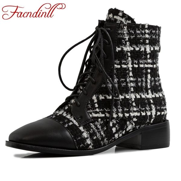 

facndinll fashion women shoes ankle boots new autumn high qulaity med heels zipper black woman dress party riding boots size 43