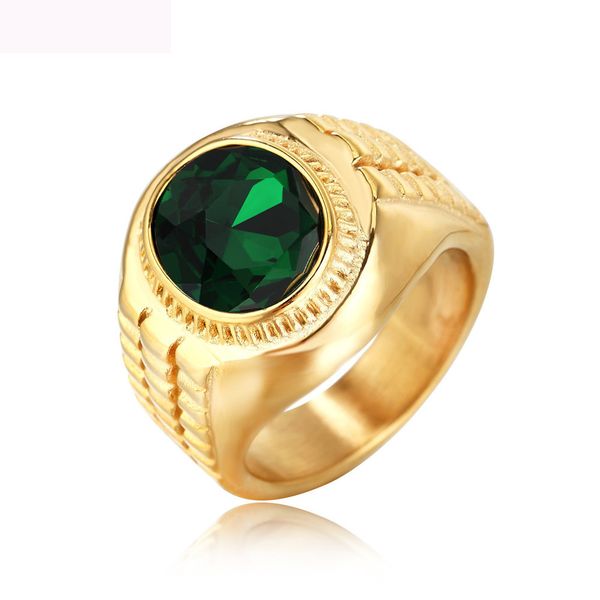 

luxury gold color rings titanium steel jewelry rings with color crystal jewelry rings for men and women anniversary party gifts, Silver