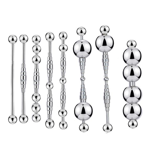 Aço inoxidável Sounding Penis Plug Inserts Sexo Produtos Homem Sonda Uretral Dilator Esticando êmbolo Adulto BDSM Sexo Brinquedos Da-054