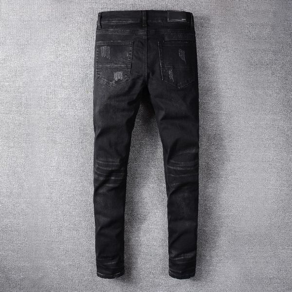 

Designer men's jeans summer fashion trend stretch slim straight jeans denim 2020 trend men's casual pants wholesale-C