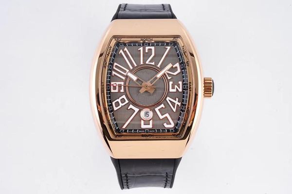 

abf v45 умирают 45мм 28800 eta2824 движение водонепроницаемый дизайнер часы роскошные мужские часы montre de luxe, Slivery;brown