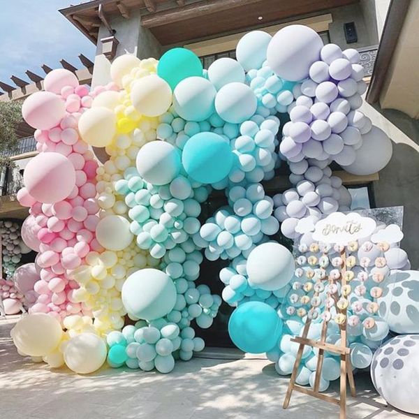 

30pcs 5 дюймов macarons цвет пастель конфеты шары латексные круглый гелий baloons для birthday party