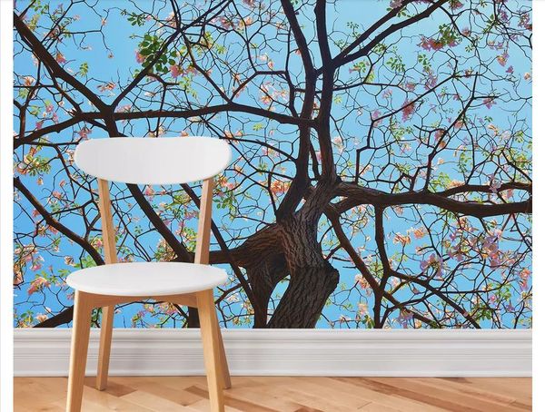 

3d custom wall papers home decor p wallpaper modern minimalist nordic hand drawn big tree landscape background wall papel de parede