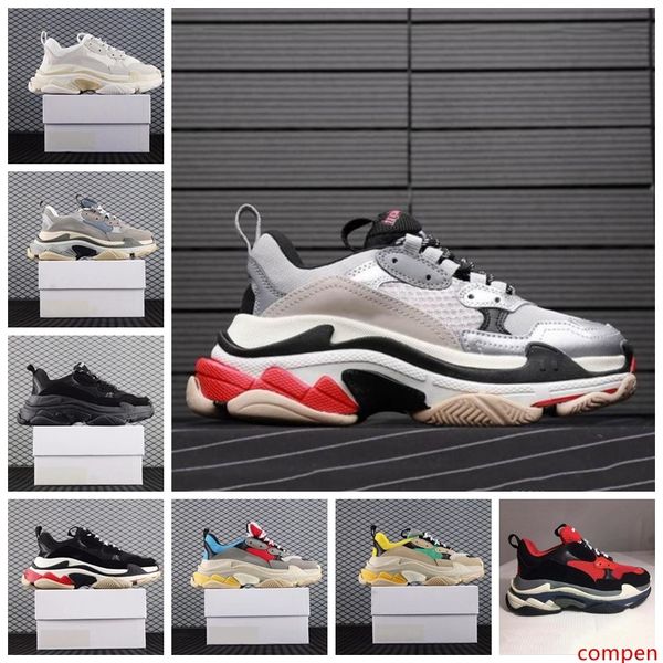 

мужские дизайнерские туфли париже тройной-с кроссовки обувь папа классический удобную роковой трехместный дизайнер кроссовки женщин старинны