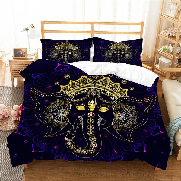 

comforter set home textiles bedding clothes bosnian elephant pattern with pillowcase king  size bed linens bedroom clothes