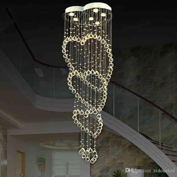 

современная роскошь led кристалл потолочные светильники сердце дождя падения люстры k9 хрустальный шар потолочный светильник dia 19,7 * h74