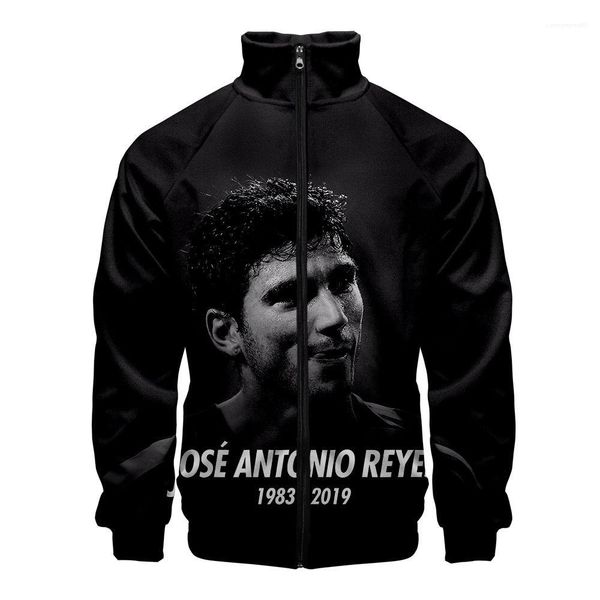 

cardigans sweatshirts football antonio reyes 3d printed hoodies mens zipper up, Black