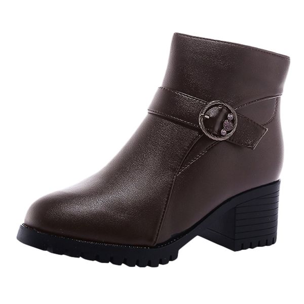 

sagace women's fashion boots women shoes ladies boots female high heel snow shoes side zipper short female botas mujer new, Black