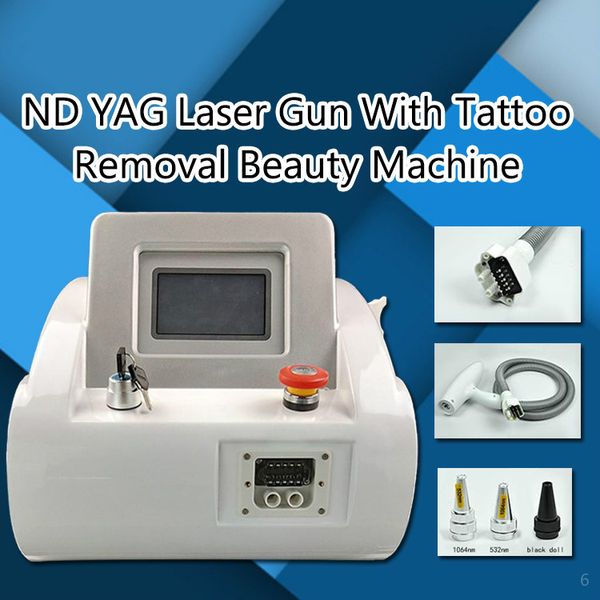 

2020 the latest portable new laser for tattoo removal q switched nd yag machine equipment ce approved, Black
