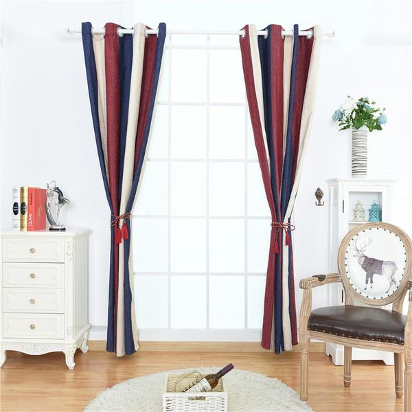 

1pcs stripes printing window curtain for living room bedroom decor