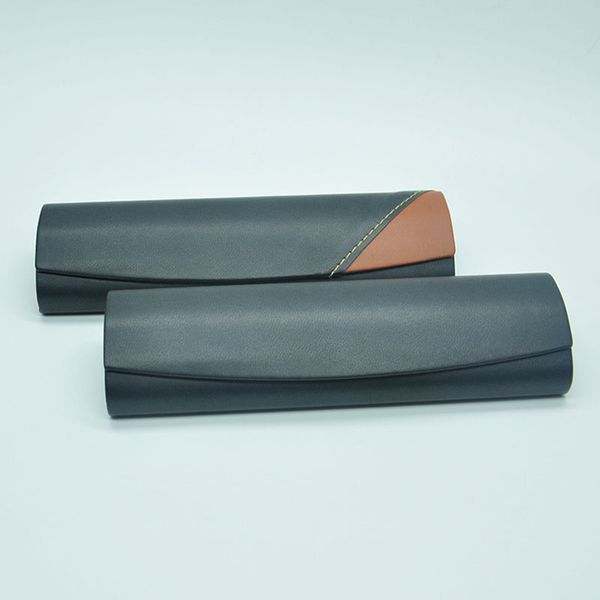 

fashion leather glasses case women men portable protection sunglasses case dustproof magnetic glasses accessories, Silver