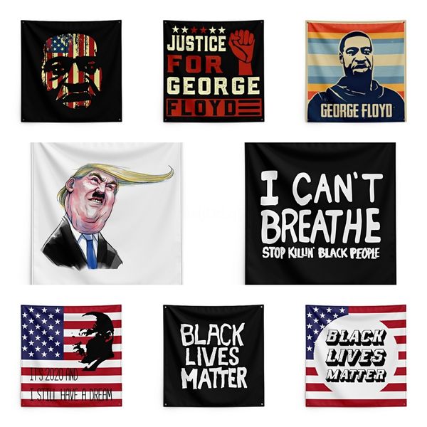 

150*150cm i cant breathe blanket george floyd printing tapestry black lives matter household wall banner #qa53474