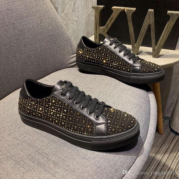 

2019 black casual shoes lace up designer sneakers casual leather shoes men womens sneakers extremely durable stability cy19081005