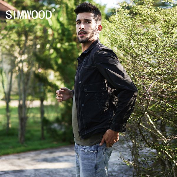 

simwood куртки мужские 2019 осень новый прибыть slim fit мужская куртка повседневная пальто плюс размер бренд одежды 180069, Black;brown