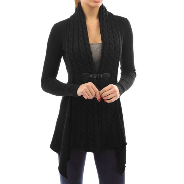 

women casual style sweaters full sleeve length cross decoration solid pattern type cardigans item type thick, White;black