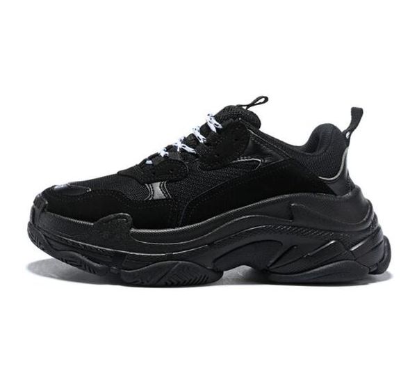 

2019 multi luxury triple s designer low old dad sneaker combination soles boots womens chaussure zapatillas high size 36-45 s01, Black