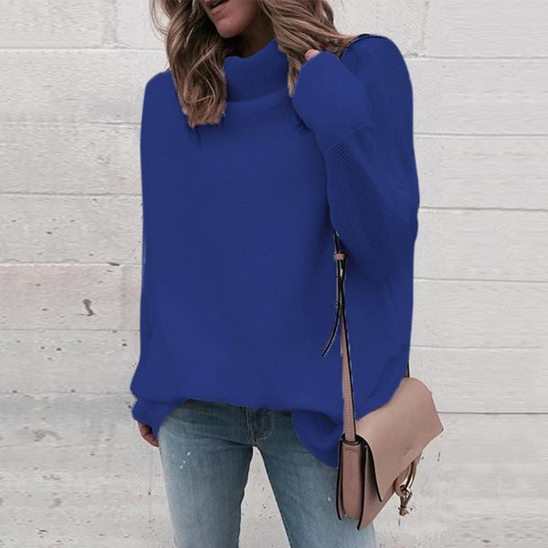 

fashion laides sweater women solid long sleeve turtleneck knitted sweater jumper pullover blouse abrigos mujer invierno 2019, White;black