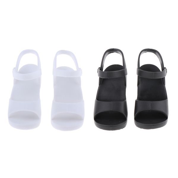 

1/4 bjd doll 3cm high heel shoes sandals for 45cm girl dolls black & white