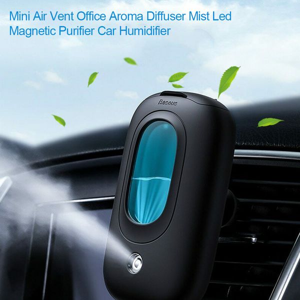 

mini led air vent portable aromatherapy home office magnetic fogger aroma diffuser purifier essential oil mist car humidifier