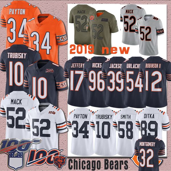 

chicago 52 khalil mack bear jersey 32 david montgomery 10 mitchell trubisky 29 tarik cohen 39 jackson eddie jackson eddie 54 brian urlacher, Black;red