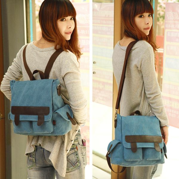 

korean backpack women leisure shoulder bags canvas backpack school bags for girls small bagpack