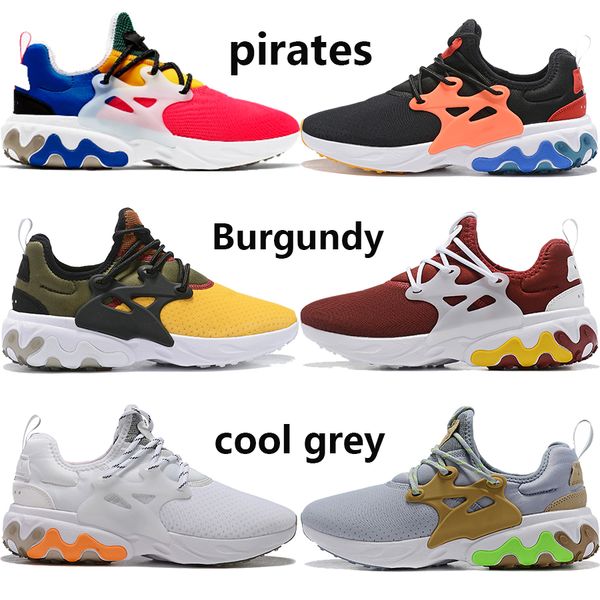 

pirates react presto men women running shoes whtie black cool grey yellow olive 2.0 racer blue burgundy mens trainers us 5.5-11
