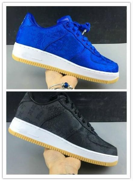 

clot x forces one silk game royale blue black forced prm low running shoes chaussures 07 women mens trainers sports 1 sneakers 12