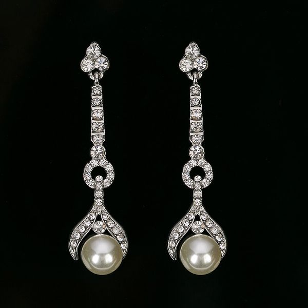 

temperament long a diamond earrings earring joker pearl eardrop ornaments, Golden