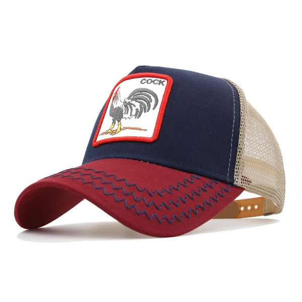 

custom baseball cap with hip-hop street fashion personality fashion style animal rooster hat a minimum of 1998411, Blue;gray