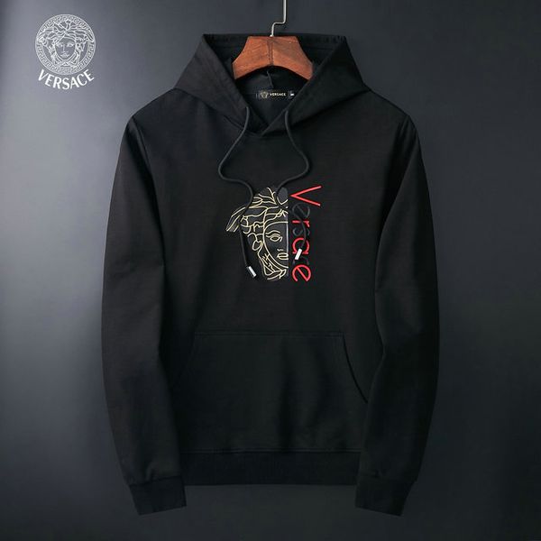 

20ss luxury mens конструктора hoodie medusa моды пуловер марка logo лидирующий fine letter печать повседневный wild style хлопка женские сви, White;black