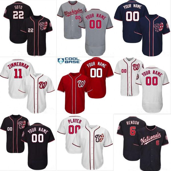 

Max Scherzer Washington 22 Juan Soto 16 Victor Robles 7 Trea Turner 6 Anthony Rendon 11 Ryan Zimmerman Nationals Baseball Jerseys