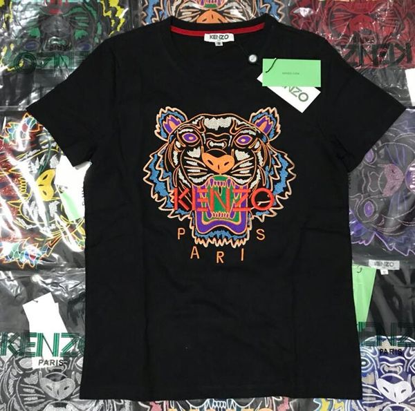 

xxl kenzo mens fashion leisure t shirt casual short sleeves fashion shark printing men women hip hop tees, White;black