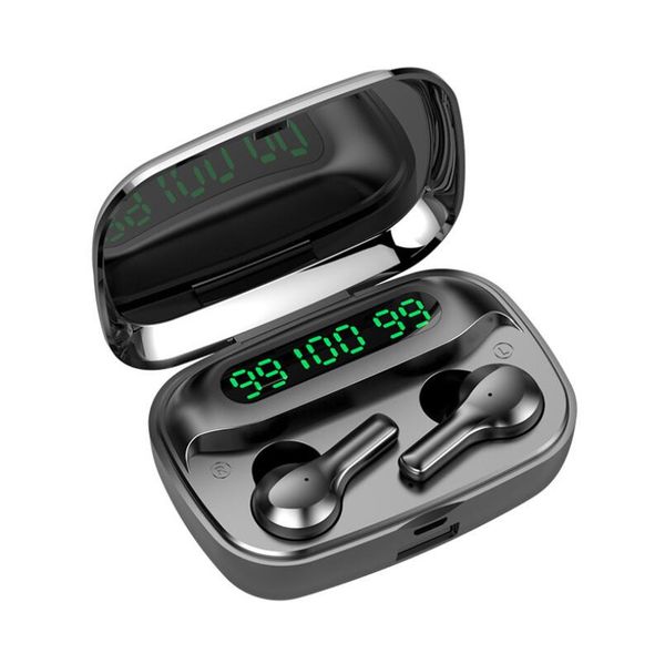 

r3 tws 2000mah bluetooth earphone wireless headphones led tws with microphone earphones waterproof noise cancel headset earbuds f9
