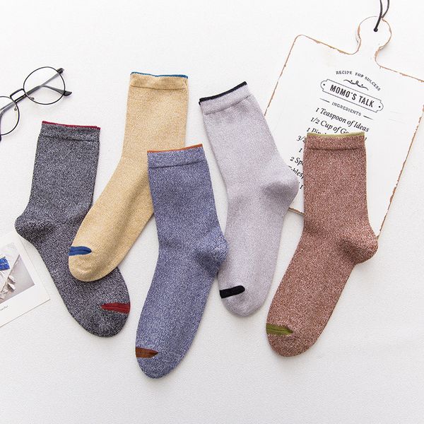 

ins new mens socks harajuku style solid color mens socks combed cotton cotton mens socks sale, Black