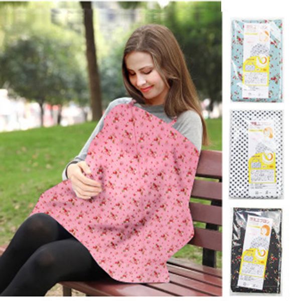 

1pc printed breastfeeding cover infant breathable cotton muslin nursing cloth large size large nursing cover feeding, White