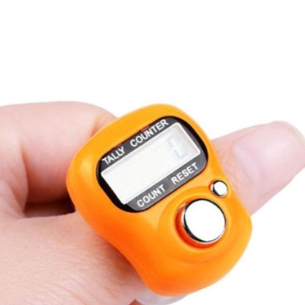 

mini stitch marker and row finger counter lcd electronic digital tally counter for sewing knitting weave tool 1pcs random color