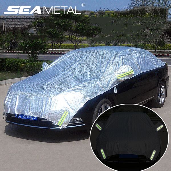 

half car cover window sunshade curtain cars sun-shade cover with luminous mark outdoor waterproof uv protection auto accessories