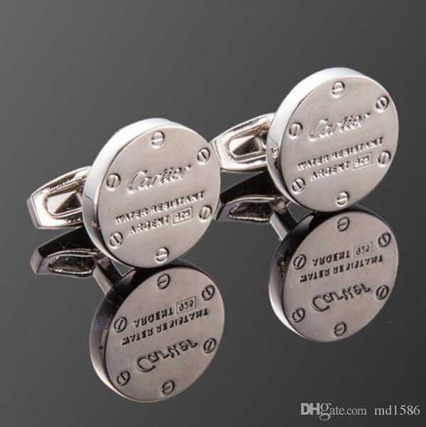 

new fashion men cufflinks luxury gentleman french shirt cufflinks wedding cuff links gift with box, Silver