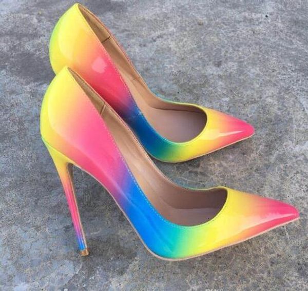 

fashion new woman women lady 2019 new multi patent leather heels stiletto high heels shoes pumps boots sandals #9044, Black