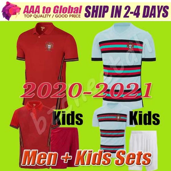 

thailand ronaldo soccer jerseys joao felix 2020 2021 finals football shirt 20 21 portugal men + kids sets uniform camisa de futebol