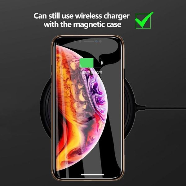 

tongdaytech magnetic tempered glass for iphone xr xs x 11 pro max 8 7 6 phone case coque 360 magnet antispy cover