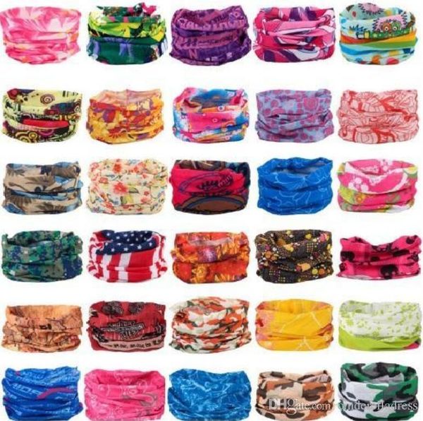 Doğa Sporları Sorunsuz Kamuflaj Bandana Fonksiyonlu Şapkalar Kafa Neckwarmer Magic Eşarp Boyun tozluk Balıkçılık Yüz Kalkanı Maskesi FY4049