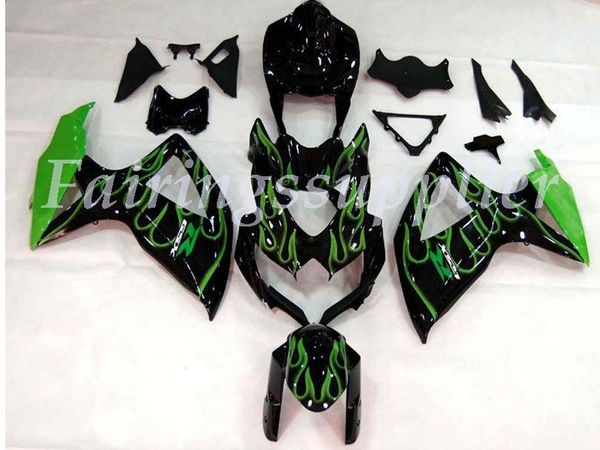 

новый (литье под давлением) abs обтекатель комплекты подходят для (suzuki gsxr 600-750) 2008 2009 2010 gsx-r600 r750 k8 обтекатели набор чер