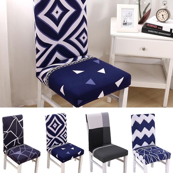 

spandex elastic printing dining chair slipcover modern removable anti-dirty kitchen seat case stretch chair cover for banquet 10