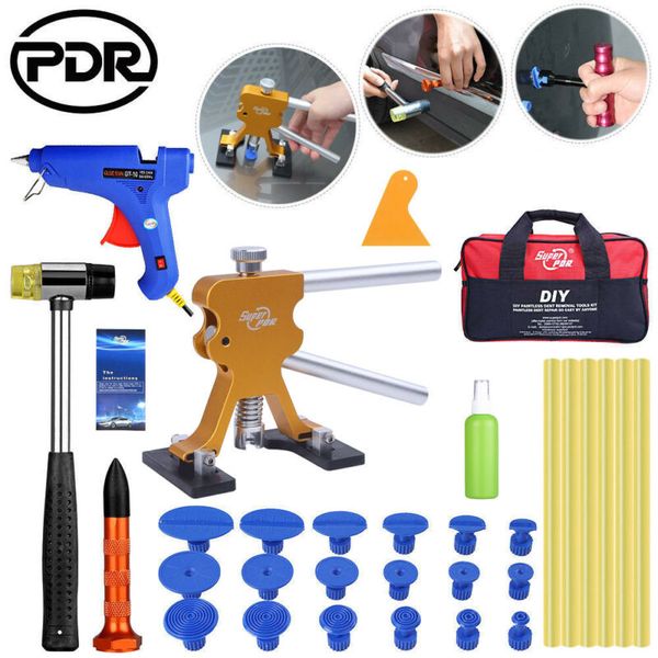 

pdr tools car body paintless dent puller lifter repair tool with glue gun tabs car dent remover
