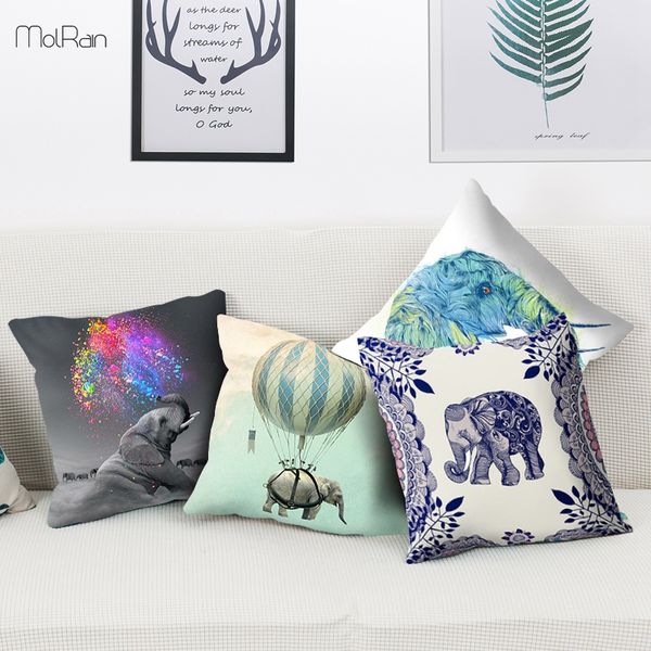 2019 Brand Cushion Cover Elephant Printed Throw Pillows Sofa