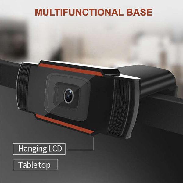 USB Web Cam Webcam HD 720p 300 мегапиксельная ПК -камера с микрофоном по абсорбционным микрофонам для Skype для Android TV Вращает компьютерные камеры MQ20