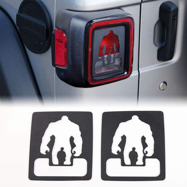 

car tail lamp light decoration cover for wrangler jl 2018 2019 car accessories, 2pcs