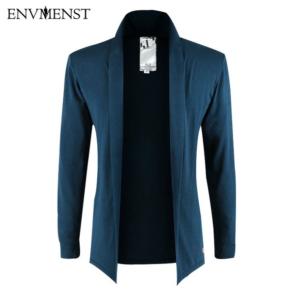 

Open Stitch Men 'S Extended T Shirt 2017 Spring Brand Clothing Casual Elegant Cardigan Shirt Pure Color T -Shirts For Men Big Size