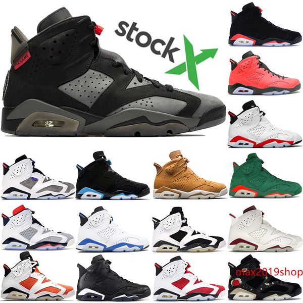 

высокое качество jumpman 6 6s psg 2019 черный инфракрасный flint тинкер black cat баскетбол обувь мужчин мужская maroon be like mike кроссов